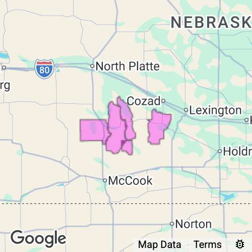 FRONTIER county map