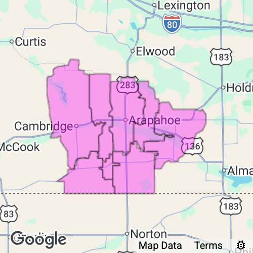FURNAS county map
