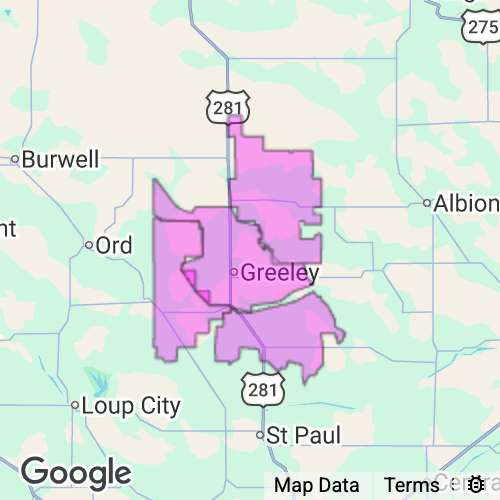 GREELEY county map