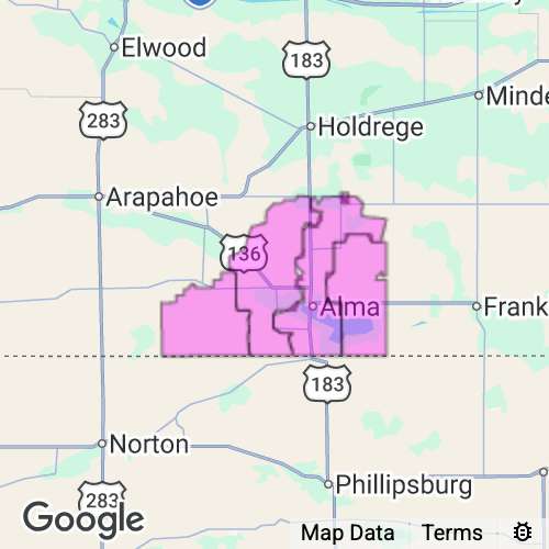 HARLAN county map