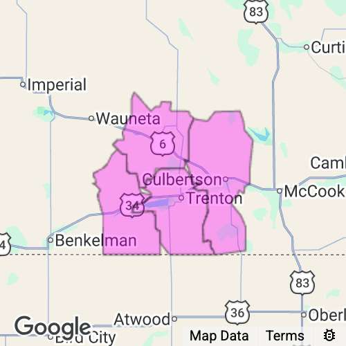 HITCHCOCK county map