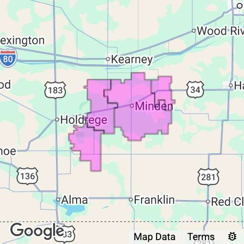 KEARNEY county map