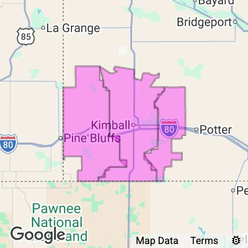 KIMBALL county map