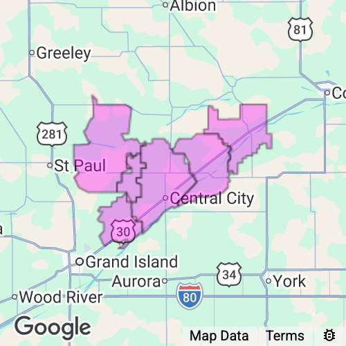 MERRICK county map