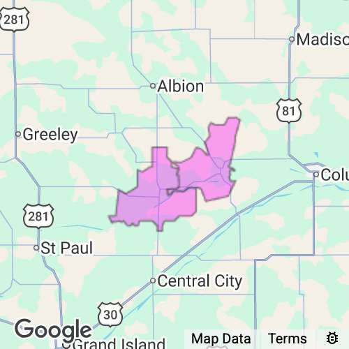 NANCE county map