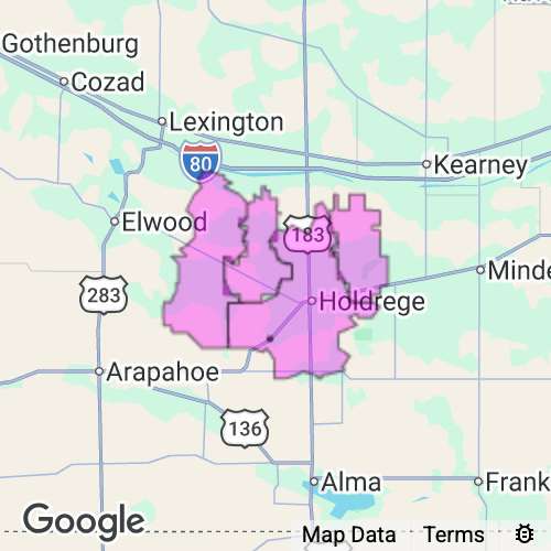PHELPS county map