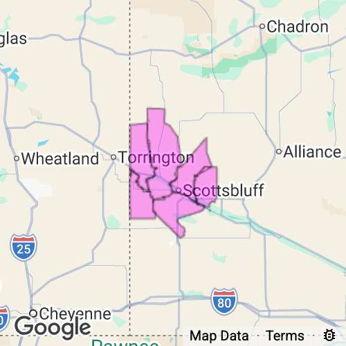 SCOTTS BLUFF county map