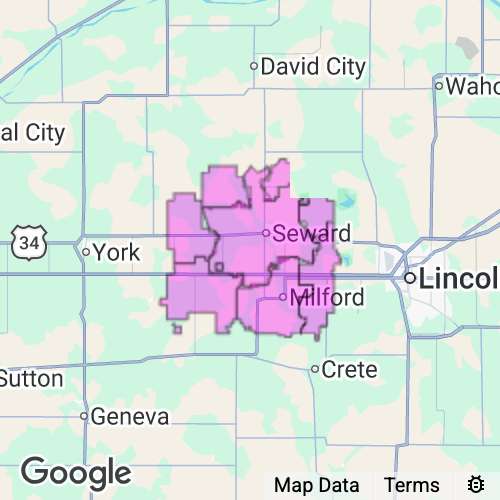 SEWARD county map