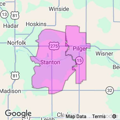 STANTON county map