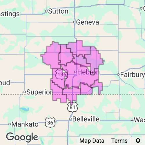 THAYER county map