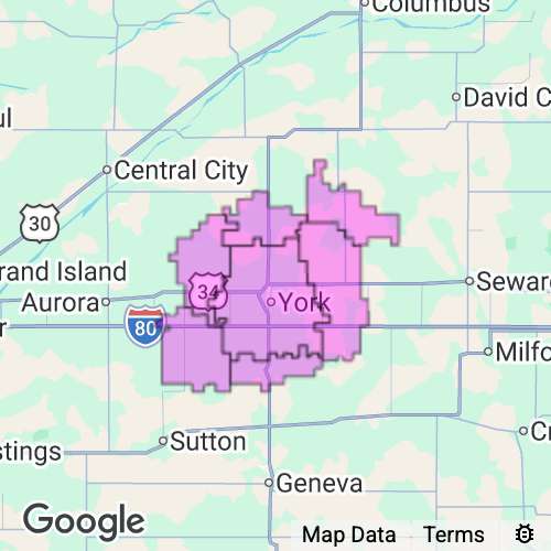 YORK county map