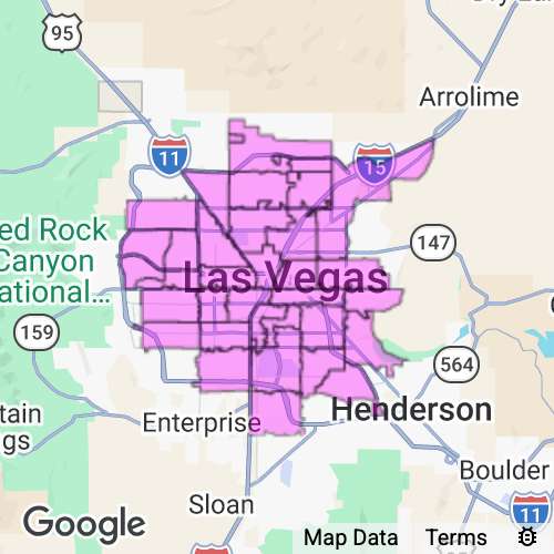 Clark County (Metro) Nevada real estate agent mailing area