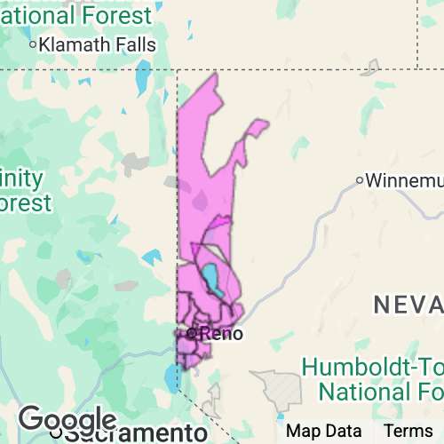 Washoe County Nevada real estate agent mailing area