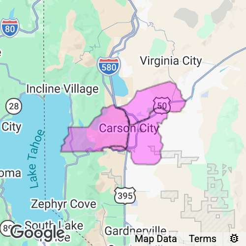 Carson City County Nevada real estate agent mailing area