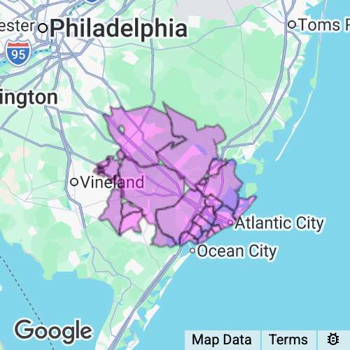 ATLANTIC county map