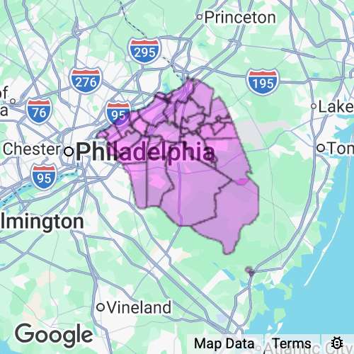BURLINGTON county map