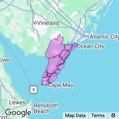 CAPE MAY county map