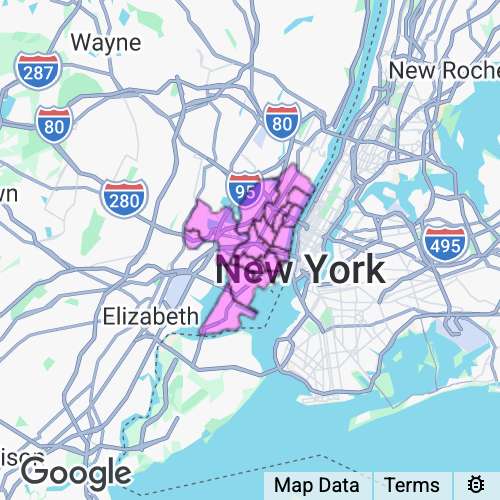 HUDSON county map