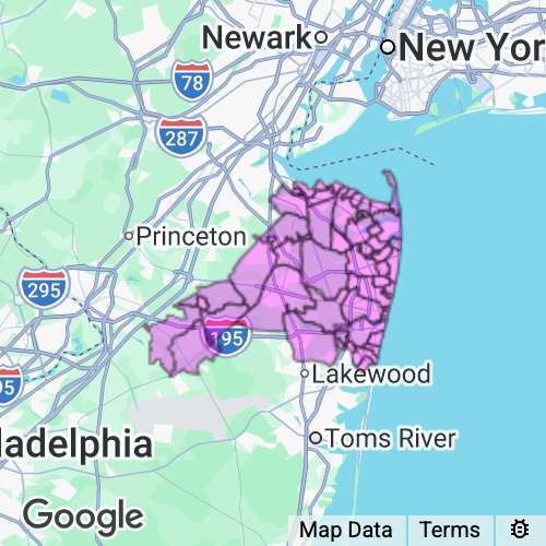 MONMOUTH county map