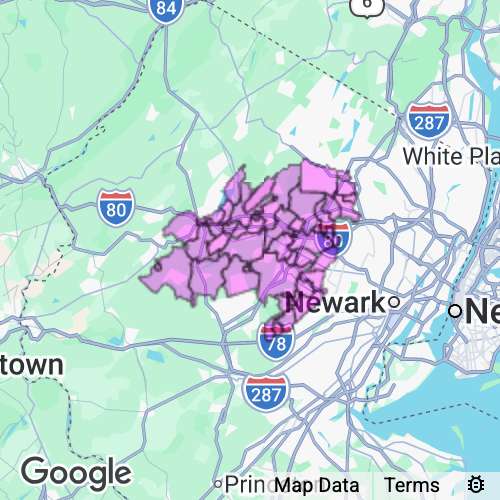 MORRIS county map