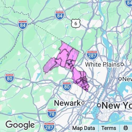 PASSAIC county map