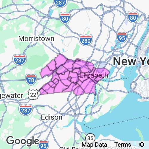 UNION county map