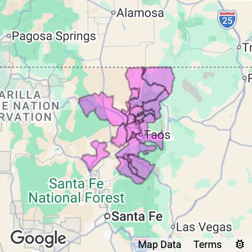 Taos County New Mexico real estate agent mailing area