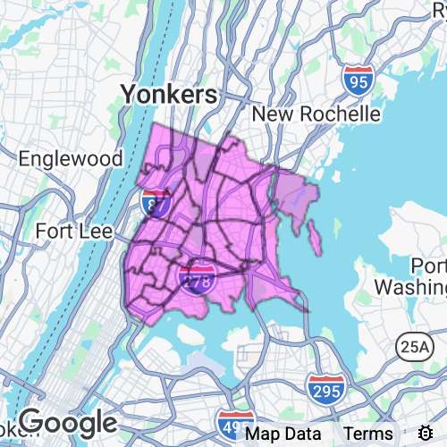 Bronx County New York real estate agent mailing area