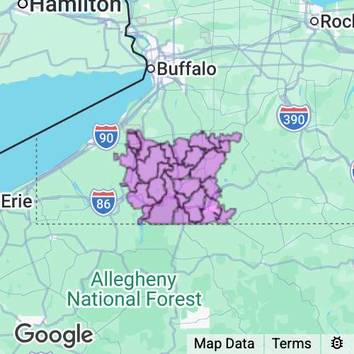 Cattaraugus County New York real estate agent mailing area