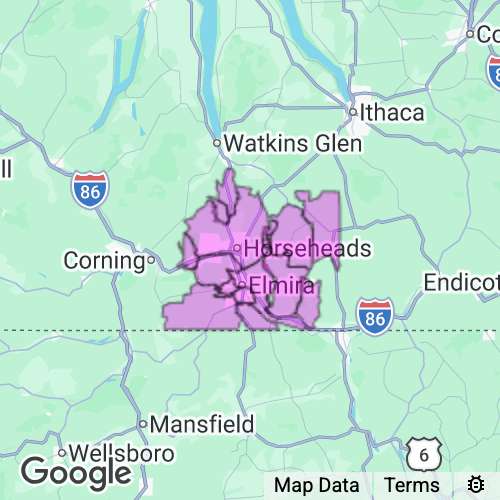 Chemung County New York real estate agent mailing area