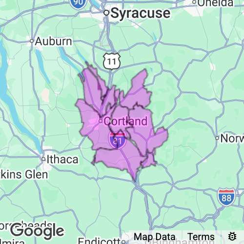 Cortland County New York real estate agent mailing area