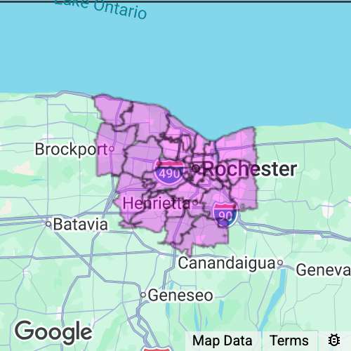 Monroe County New York real estate agent mailing area