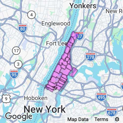 New York County (North) New York real estate agent mailing area