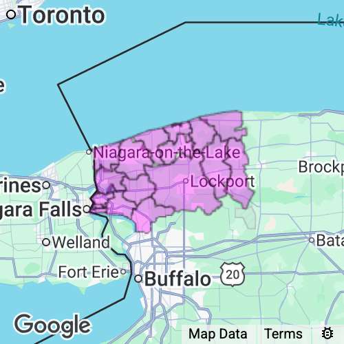 Niagara County New York real estate agent mailing area