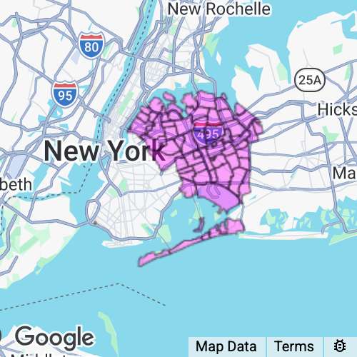 Queens County New York real estate agent mailing area