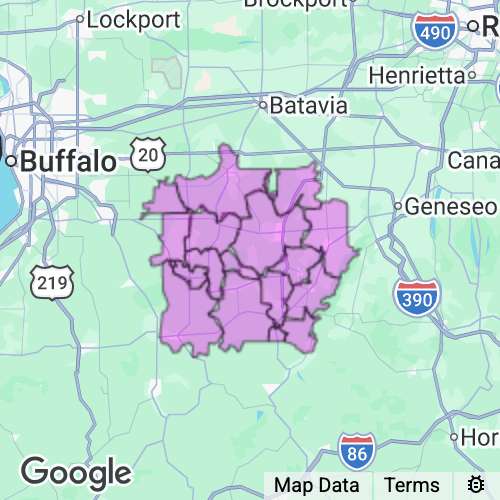 Wyoming County New York real estate agent mailing area