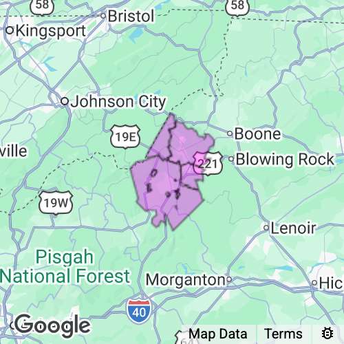 AVERY county map