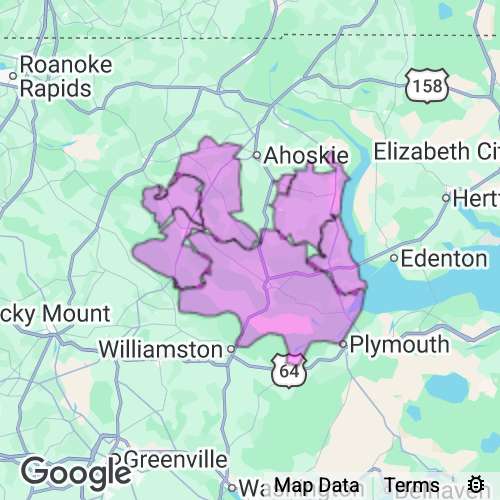 BERTIE county map