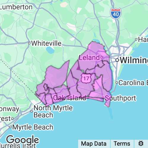 BRUNSWICK county map