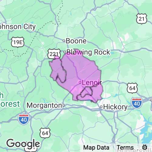 CALDWELL county map