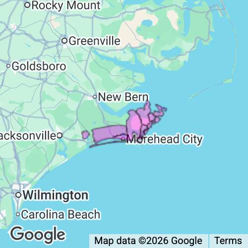 CARTERET county map