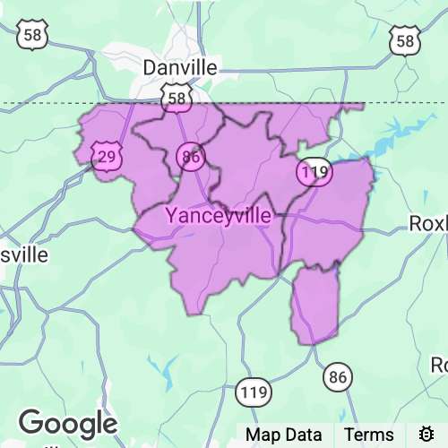CASWELL county map