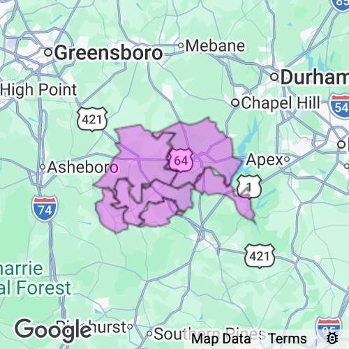 CHATHAM county map