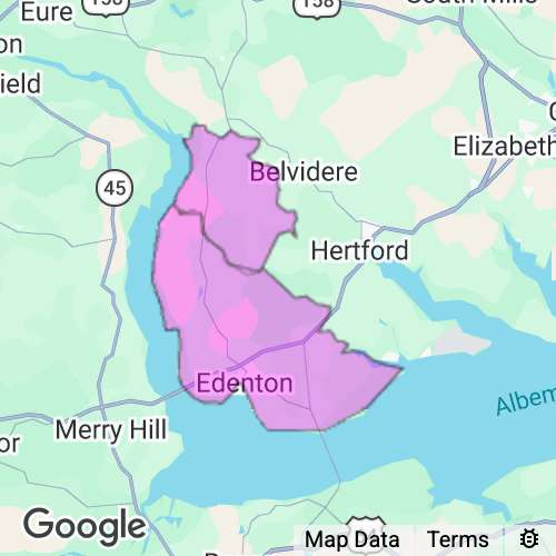 CHOWAN county map