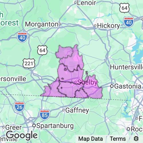 CLEVELAND county map