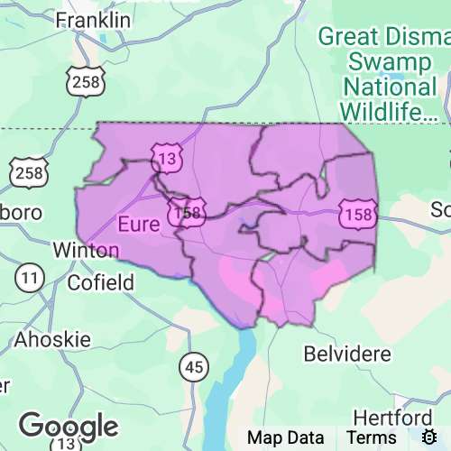 GATES county map