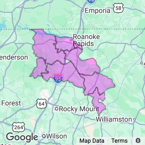 HALIFAX county map