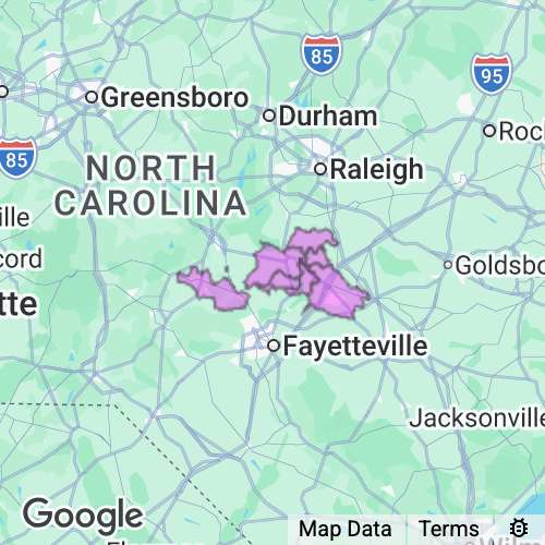 HARNETT county map