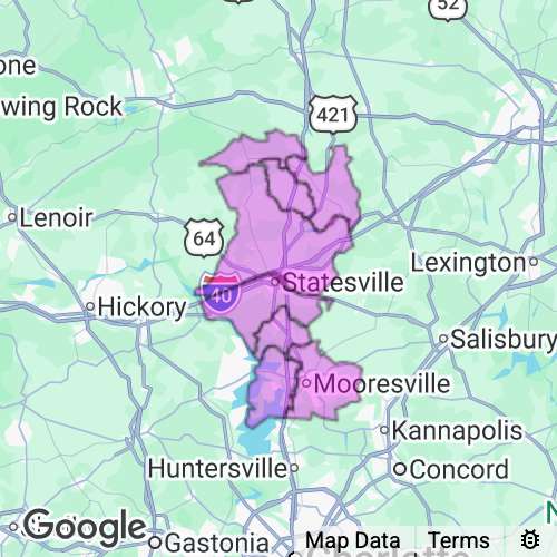 IREDELL county map