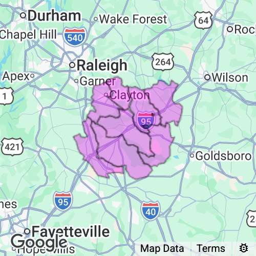 JOHNSTON county map
